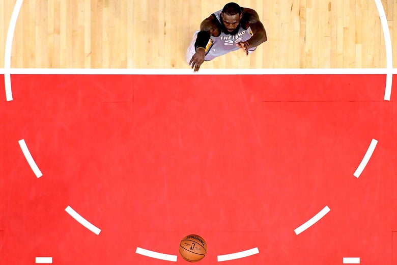 LOS ANGELES, CA - MARCH 09: LeBron James #23 of the Cleveland Cavaliers freethrow during a 116-102 loss to the LA Clippers at Staples Center on March 9, 2018 in Los Angeles, California. (Photo by Harry How/Getty Images)